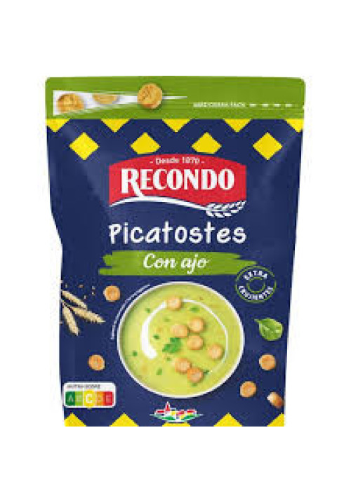 RECONDO Picatostes con ajo, extra crujientes 80 g.