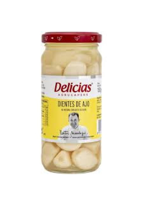 DELICIAS Dientes de ajo al natural DELICIAS 150 g.