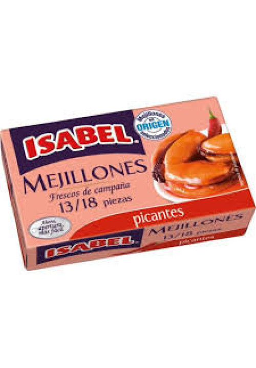 ISABEL Mejillones picantes 13/18 piezas 69 g.