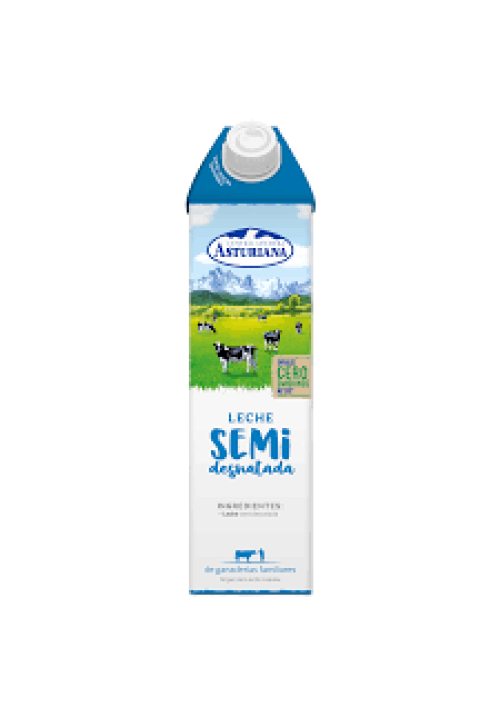 CENTRAL LECHERA ASTURIANA Leche semidesnatada de vaca, enriquecida con calcio 1l.