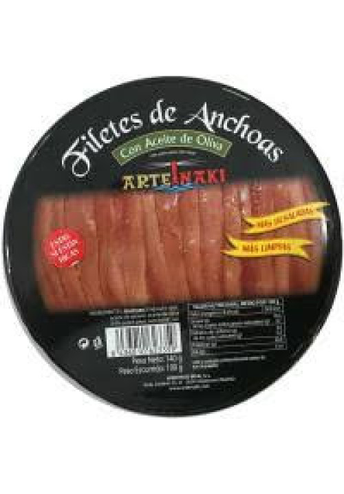 ARTEIÑAKI Filetes de anchoa con aceite de oliva ARTEIÑAKI 100 g.