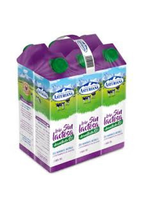 CENTRAL LECHERA ASTURIANA Leche desnatada 0% materia grasa sin lactosa 6 x 1l.