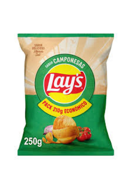 LAY'S Campesinas Patatas fritas lisas de bolsa 250 g.